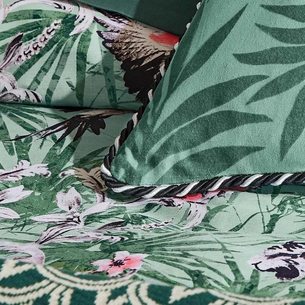 Ted Baker Kingdom Floral 100% Cotton 2 Piece Twin Duvet Cover Set